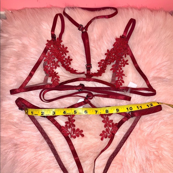 Sheer Lingerie Set w/ Choker - Picture 4 of 6